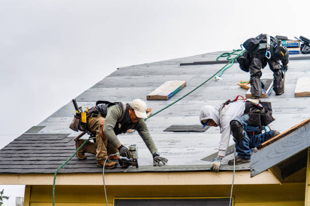 Professional Storm Damage Roof Repair technician working in Deerfield, VA